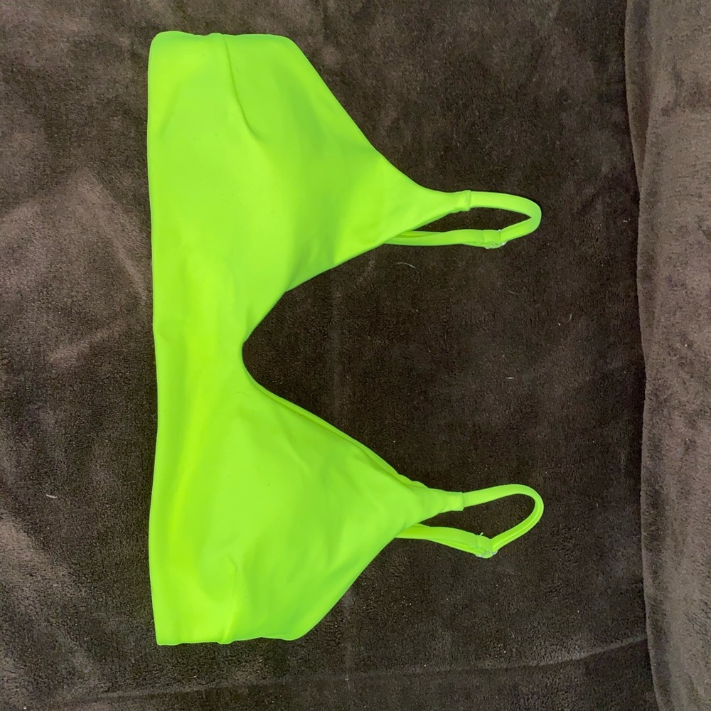 Neon green bathing suit top